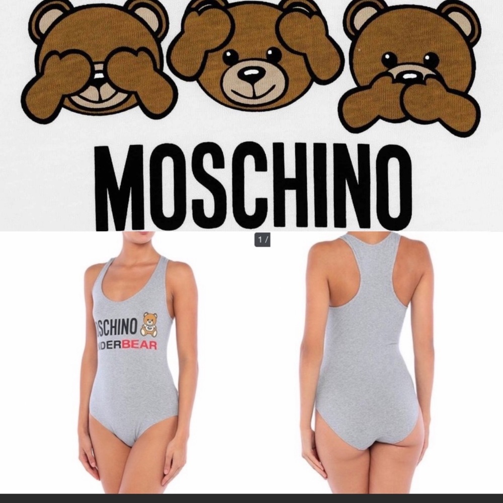 New🧸Moschino logo bodysuit💕